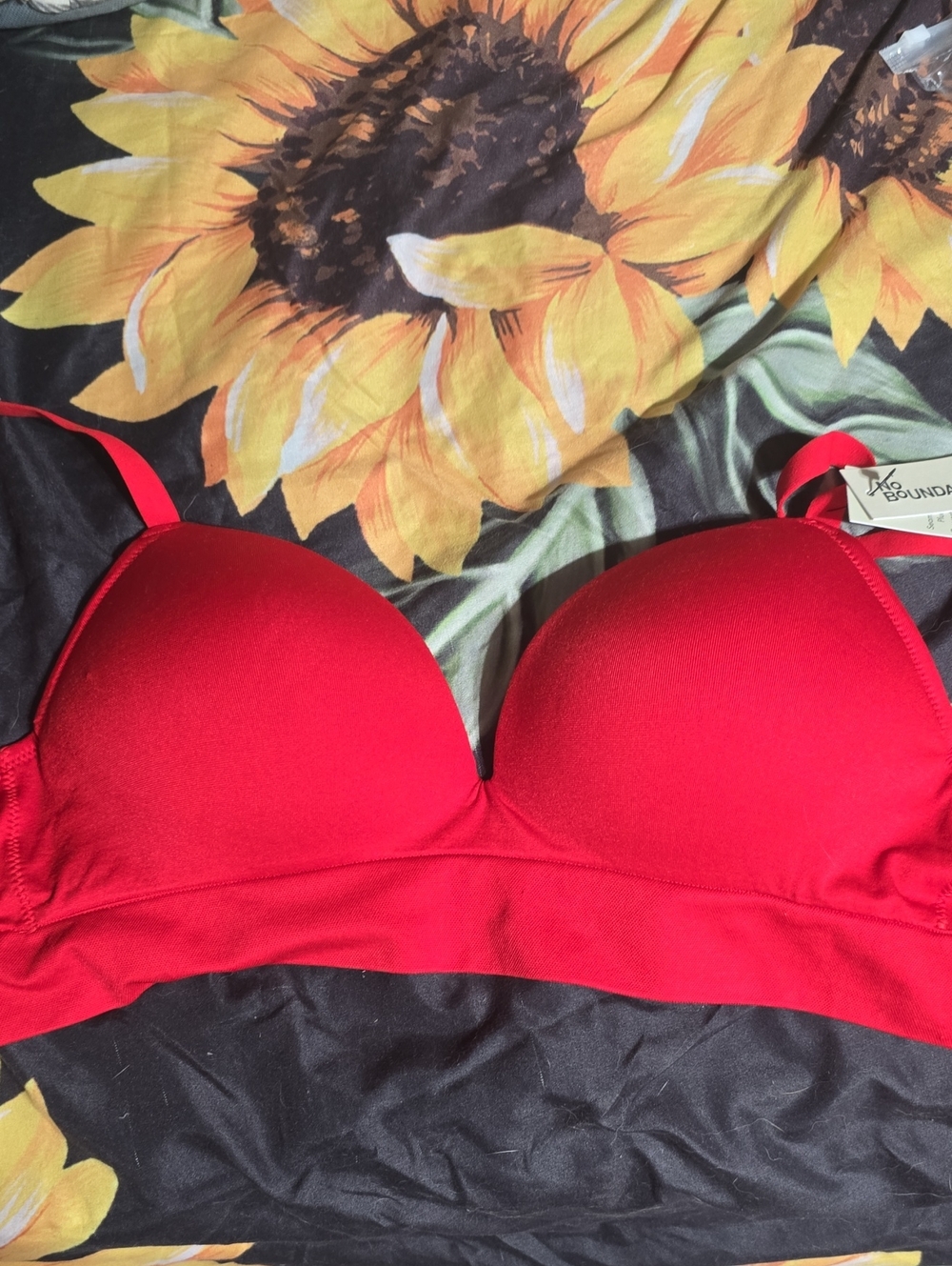 Red Seamless Padded Bra